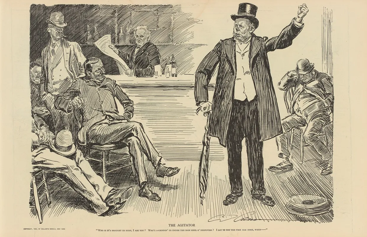 The Agitator Wall Art by Charles Dana Gibson - High-Resolution Digital Print