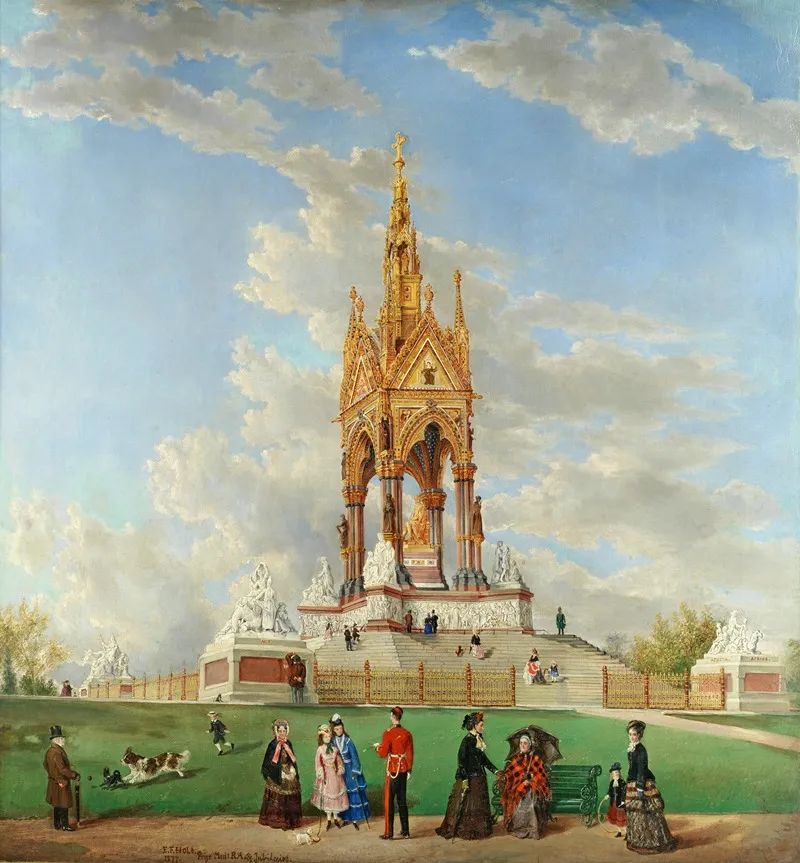 The Albert Memorial London Wall Art by Edwin Frederick Holt - High-Resolution Digital Print