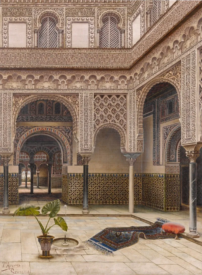 The Alcazar Seville Wall Art by Tomas Aceves - High-Resolution Digital Print