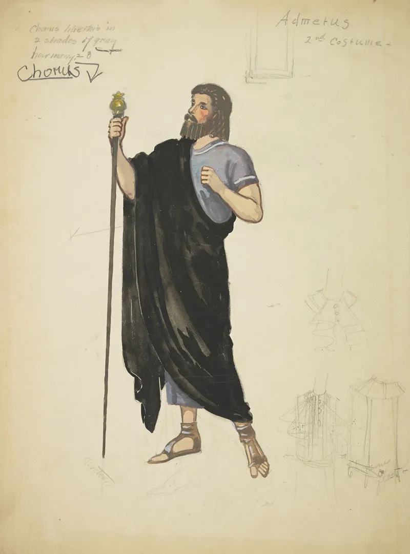 The Alcestis Of Euripedes Admetus 2nd Costume Wall Art by John Glidden - High-Resolution Digital Print