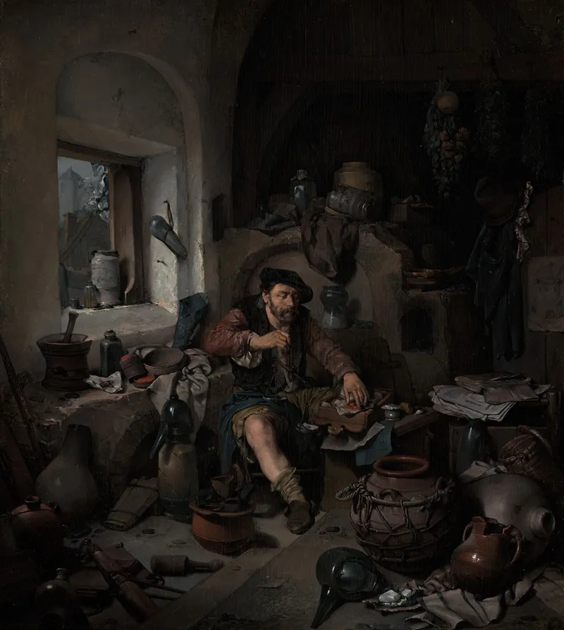 The Alchemist Wall Art by Cornelis Pietersz. Bega - High-Resolution Digital Print