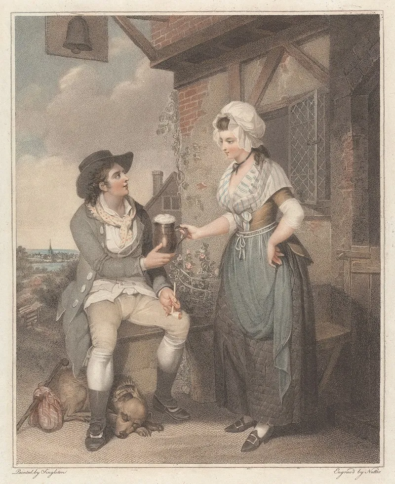 The Ale House Door Come My Dear Ill Pledge You Wall Art by Henry Singleton - High-Resolution Digital Print