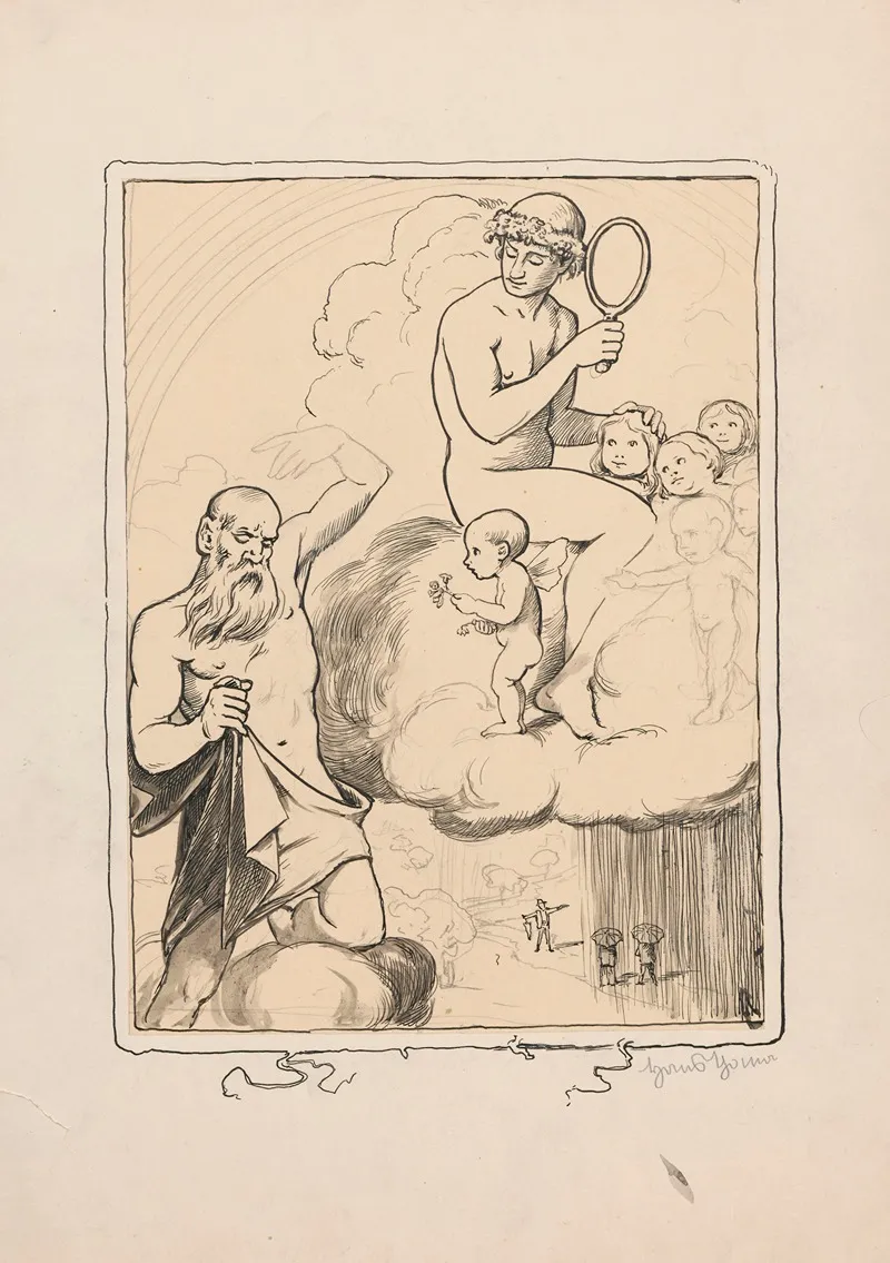 The Allegory Of April 2 Wall Art by Hans Thoma - High-Resolution Digital Print