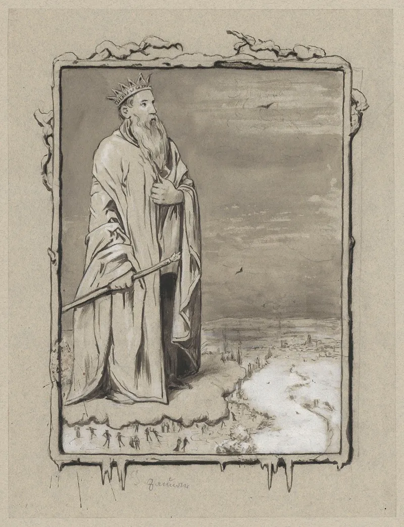 The Allegory Of January 2 Wall Art by Hans Thoma - High-Resolution Digital Print