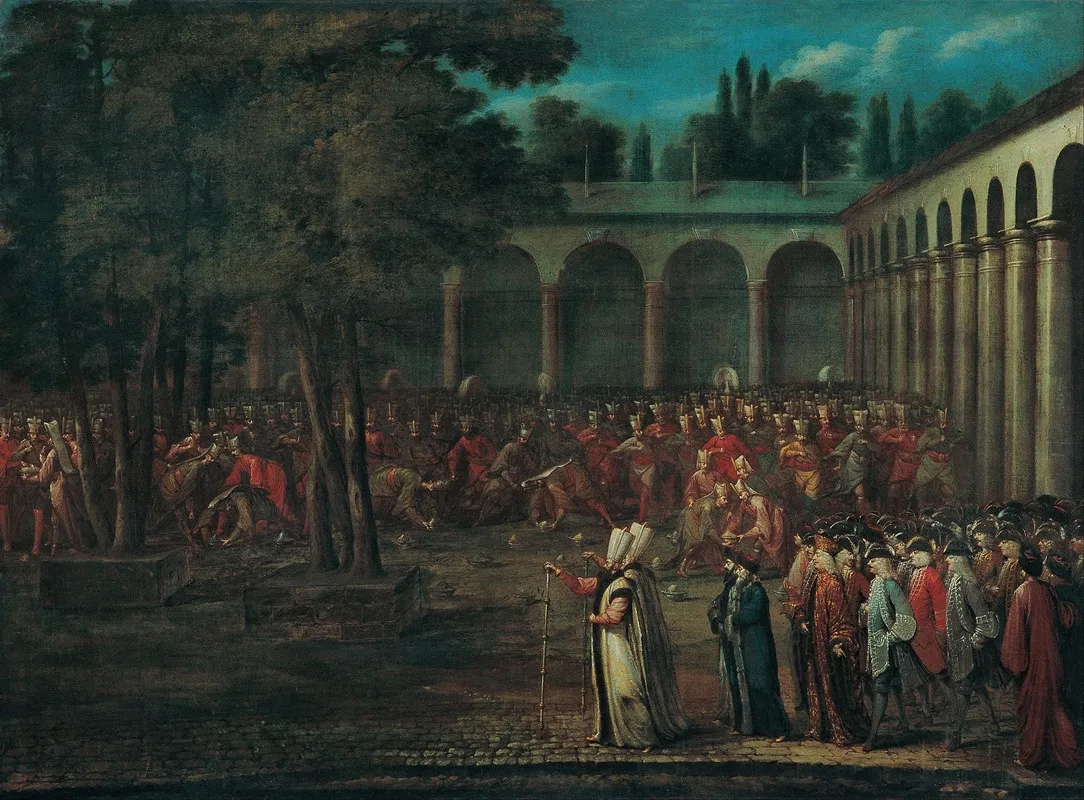 The Ambassadorial Delegation Passing Through The Second Courtyard Of The Topkapi Palace