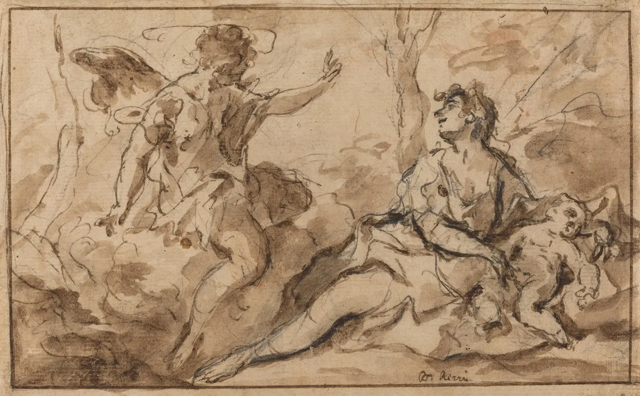 The Angel Appearing To Hagar And Ishmael Wall Art by Sebastiano Ricci - High-Resolution Digital Print