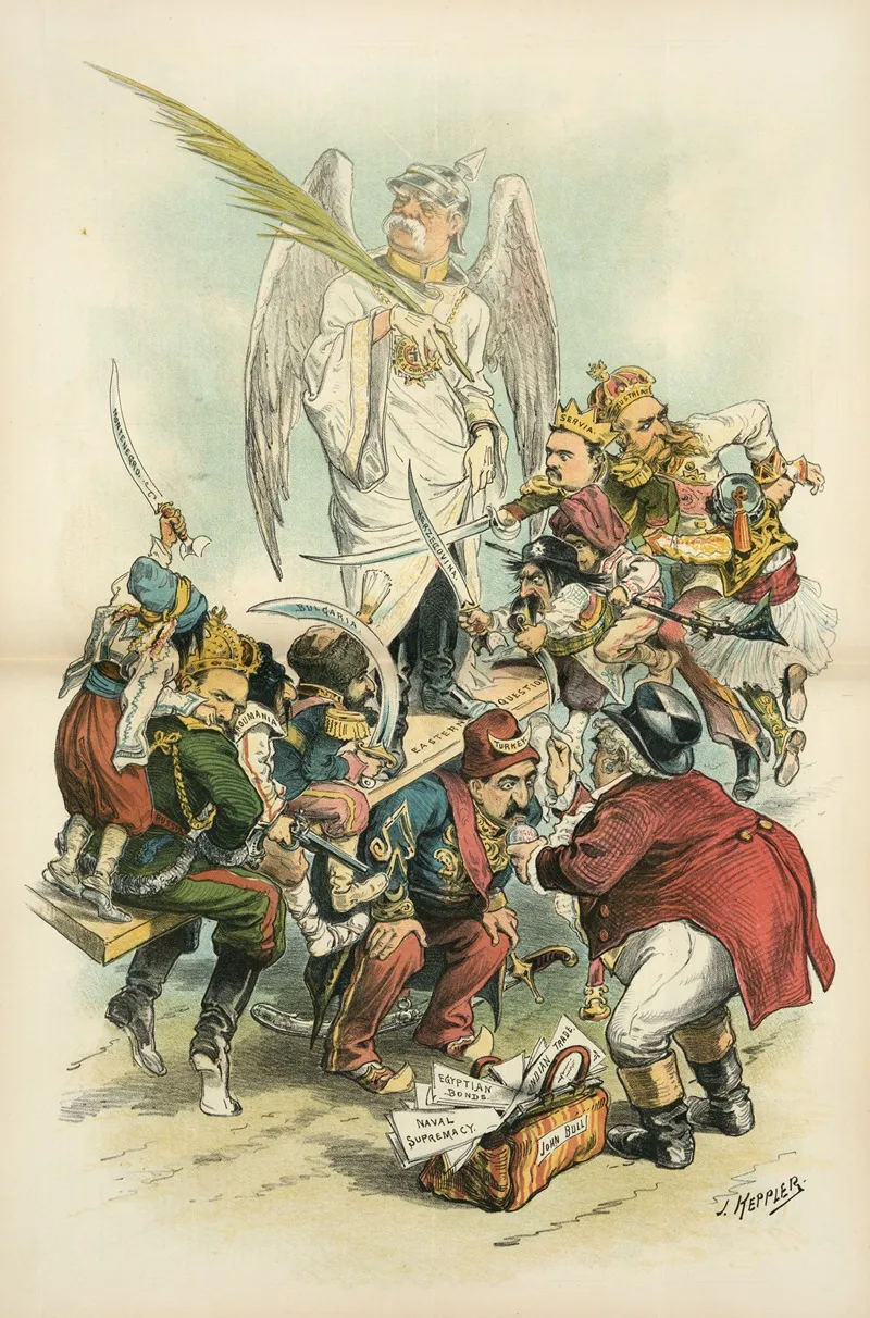 The Angel Of Peace Wall Art by Joseph Ferdinand Keppler - High-Resolution Digital Print
