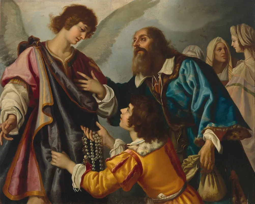 The Angel Raphael Refusing The Gifts Offered By Tobias Wall Art by Studio oOf Giovanni Biliverti - High-Resolution Digital Print