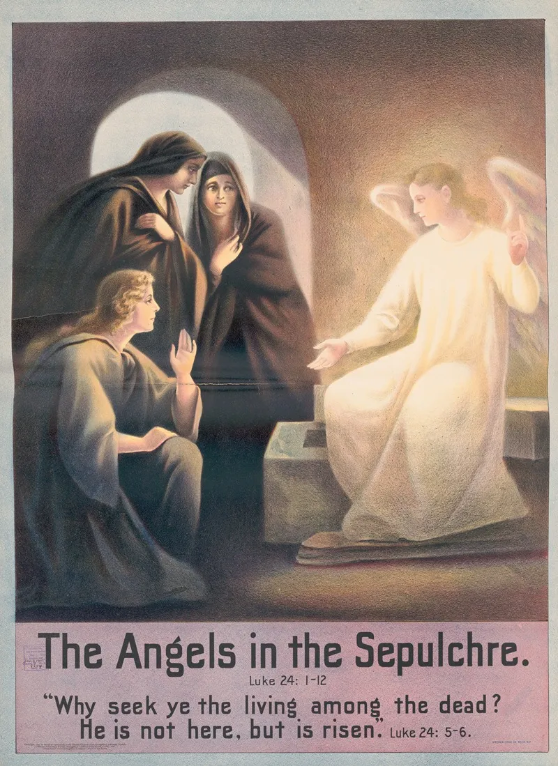 The Angels In The Sepulchre 2 Wall Art by Stecher Litho. Co - High-Resolution Digital Print