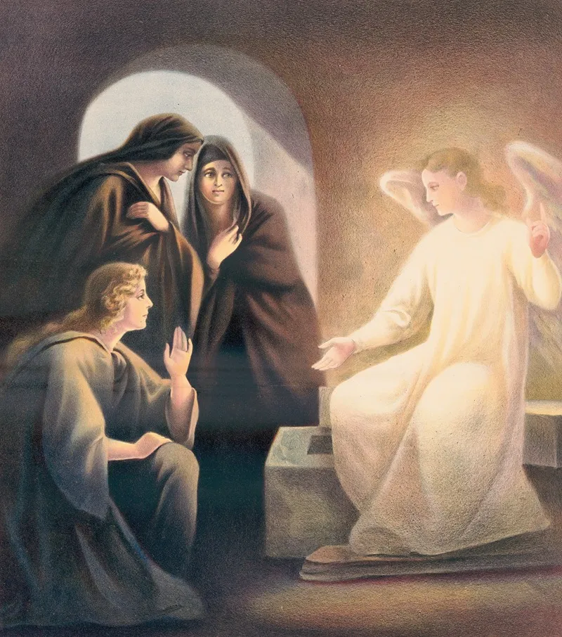 The Angels In The Sepulchre Wall Art by Stecher Litho. Co - High-Resolution Digital Print