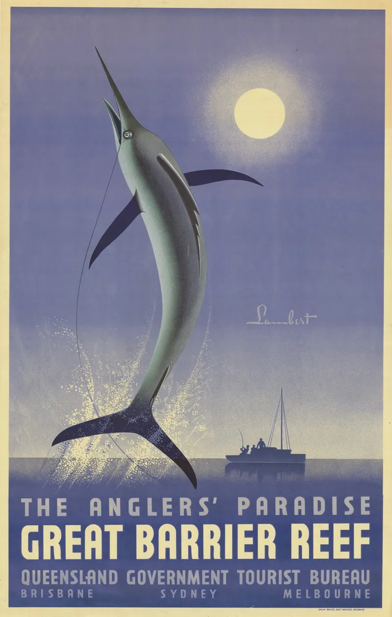 The Anglers Paradise Great Barrier Reef Wall Art by Noel Pascoe Lambert - High-Resolution Digital Print