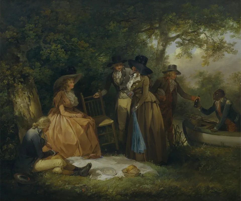 The Anglers Repast Wall Art by George Morland - High-Resolution Digital Print