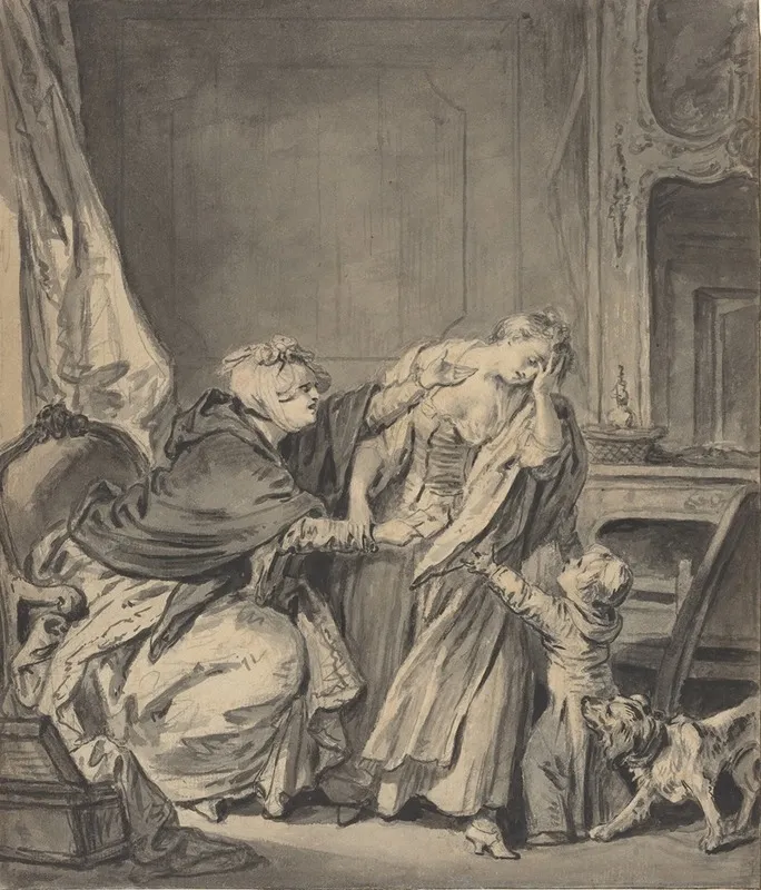 The Angry Mother Wall Art by Jean-Baptiste Greuze - High-Resolution Digital Print