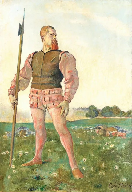 The Angry Warrior Wall Art by Ferdinand Hodler - High-Resolution Digital Print