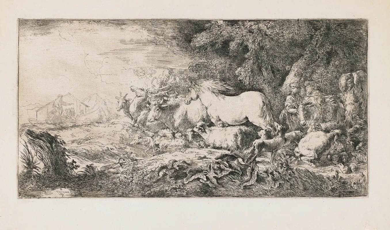The Animals Going Toward The Ark