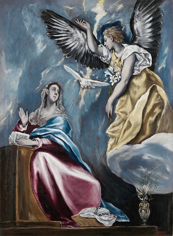 The Annunciation 10 Wall Art by El Greco (Domenikos Theotokopoulos) - High-Resolution Digital Print