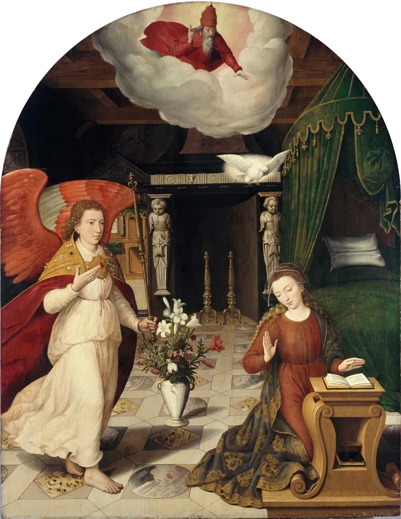 The Annunciation 111 Wall Art by Pieter Claeissins the Elder - High-Resolution Digital Print