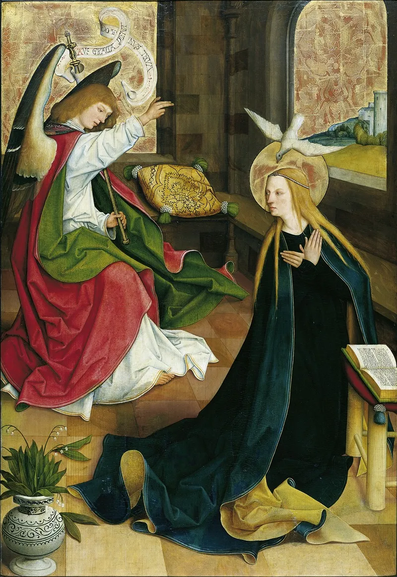 The Annunciation 122 Wall Art by Master Of The Pfullendorf Altar - High-Resolution Digital Print