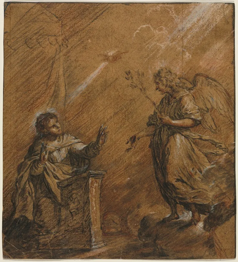 The Annunciation 129 Wall Art by Johann Jakob von Sandrart - High-Resolution Digital Print