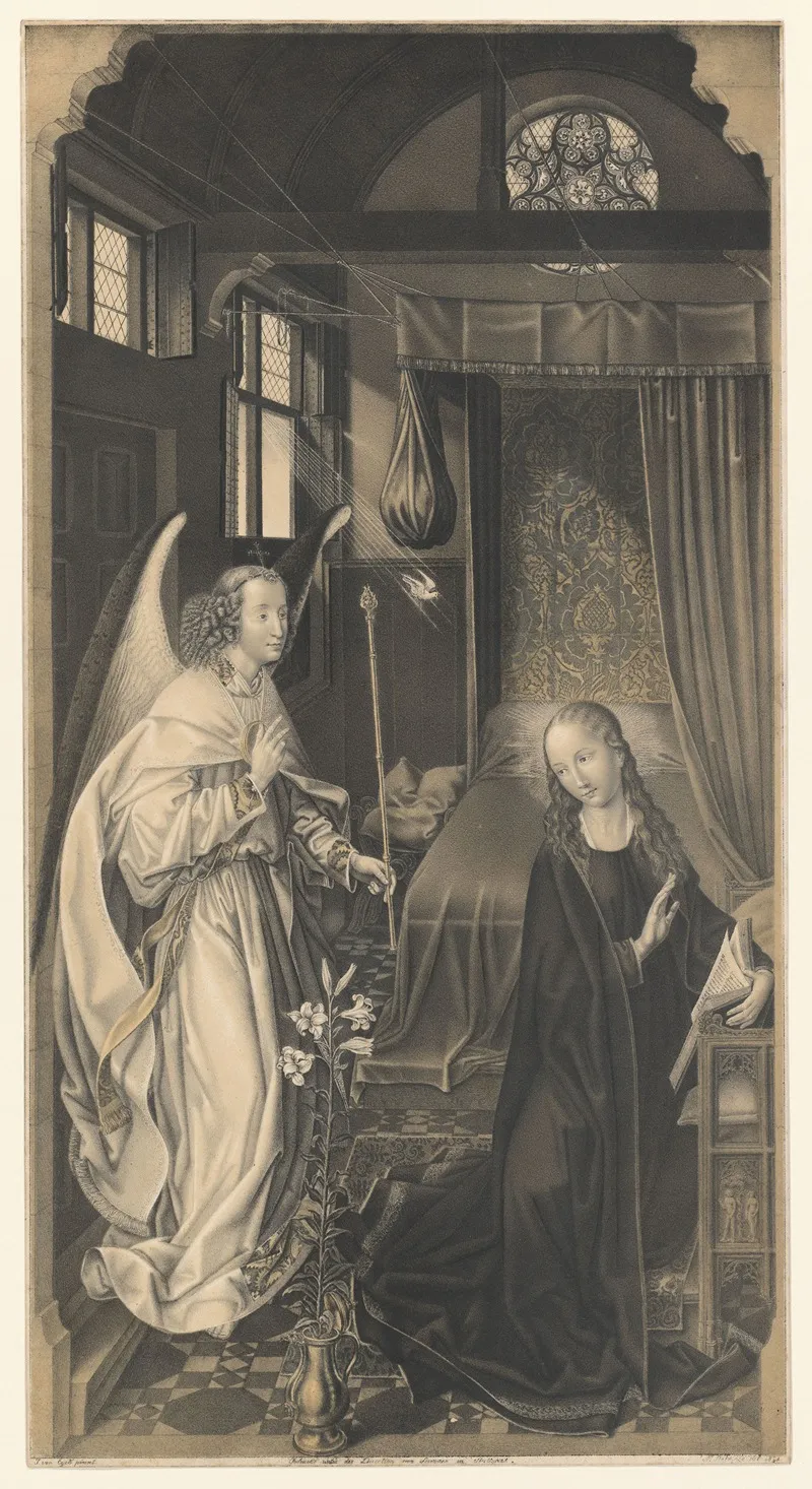 The Annunciation 131 Wall Art by Johann Nepomuk Strixner - High-Resolution Digital Print