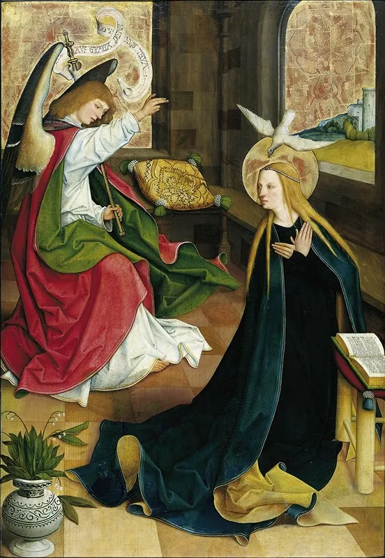 The Annunciation 22 Wall Art by Bartholomäus Zeitblom - High-Resolution Digital Print
