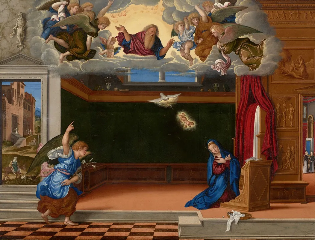 The Annunciation 38 Wall Art by Girolamo da Santacroce - High-Resolution Digital Print