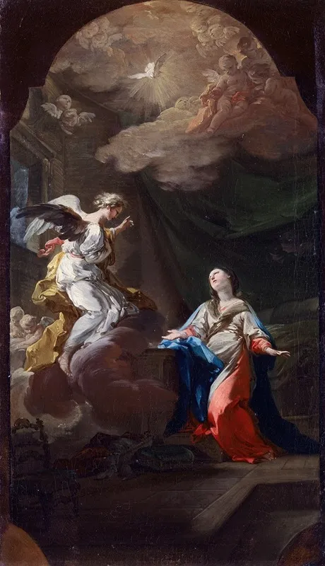 The Annunciation 3 Wall Art by Corrado Giaquinto - High-Resolution Digital Print