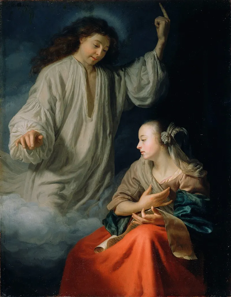 The Annunciation 4 Wall Art by Godfried Schalcken - High-Resolution Digital Print