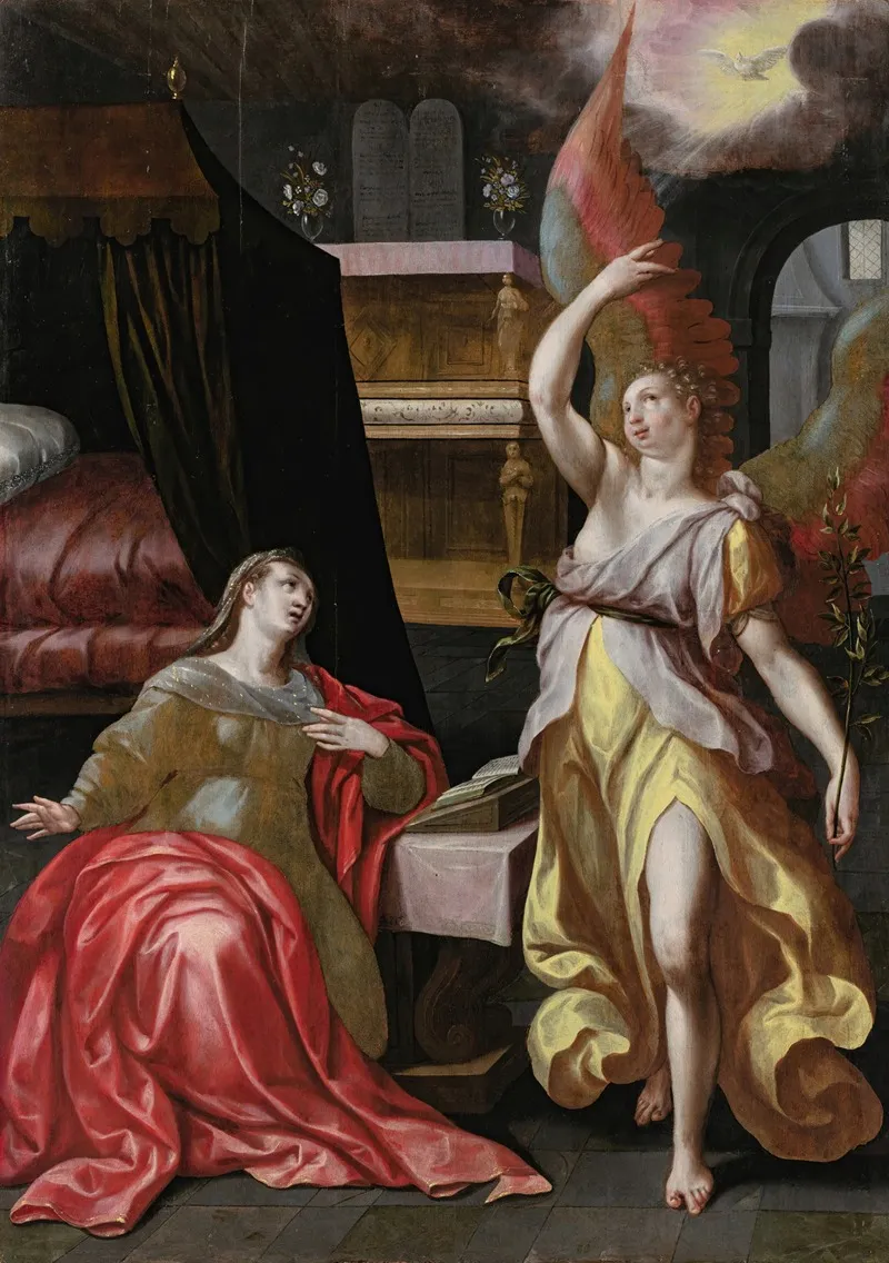 The Annunciation 55 Wall Art by Circle Of Maerten De Vos - High-Resolution Digital Print