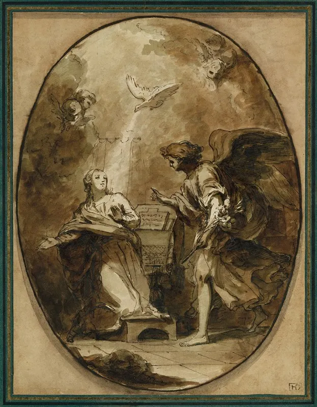The Annunciation 64 Wall Art by Pietro Melchiorre Ferrari - High-Resolution Digital Print