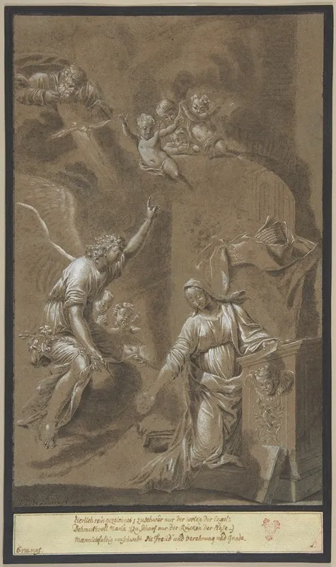 The Annunciation 68 Wall Art by Johann Jakob von Sandrart - High-Resolution Digital Print