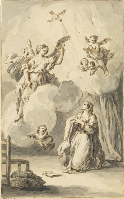 The Annunciation 70 Wall Art by Giuseppe Zais - High-Resolution Digital Print