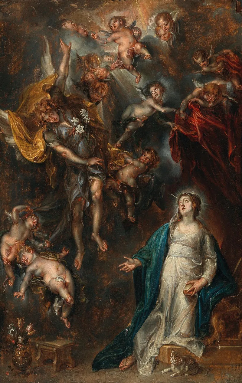 The Annunciation 82 Wall Art by Simon de Vos - High-Resolution Digital Print