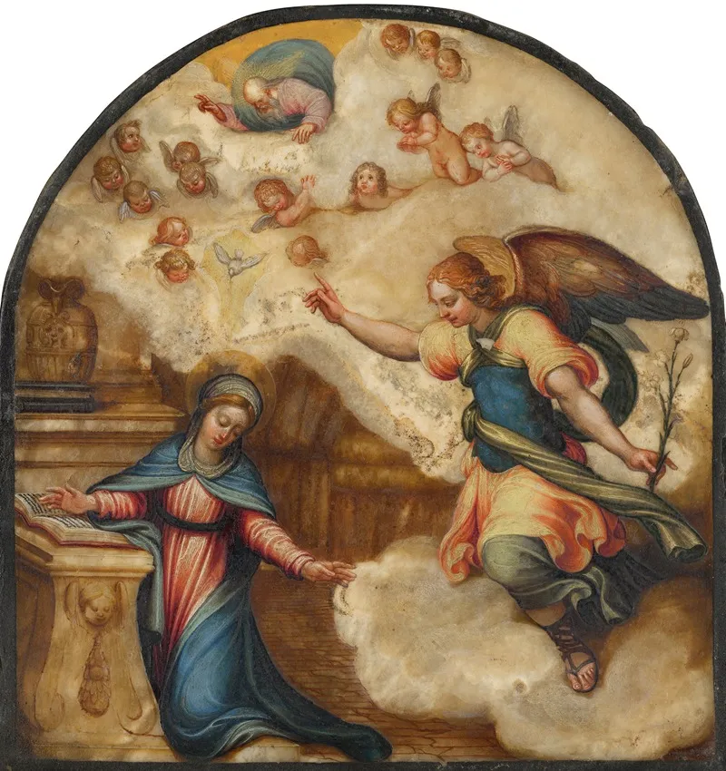 The Annunciation 83 Wall Art by Tuscan School - High-Resolution Digital Print