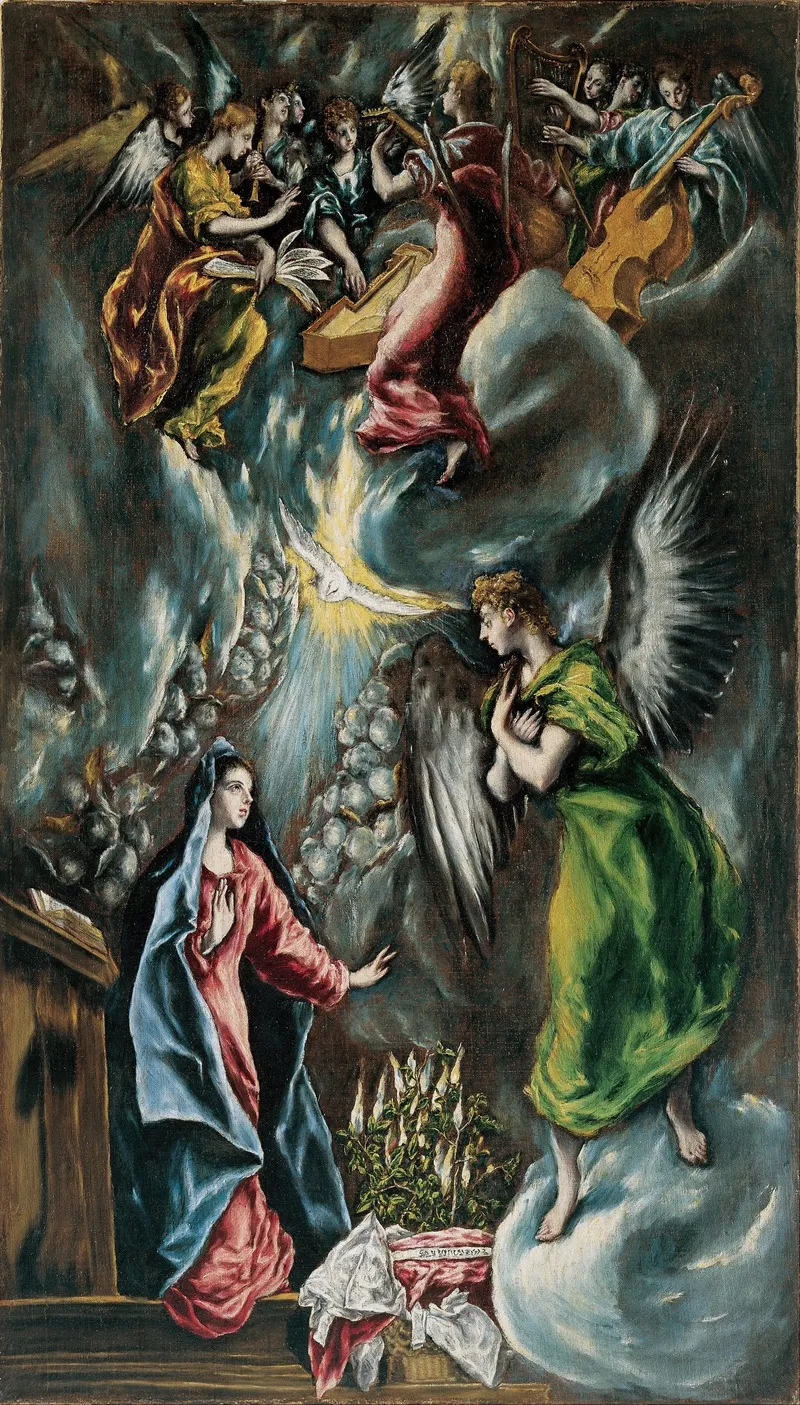 The Annunciation 86 Wall Art by El Greco (Domenikos Theotokopoulos) - High-Resolution Digital Print