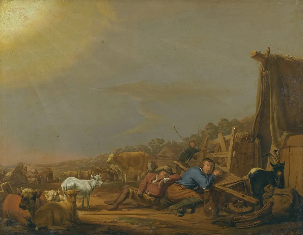 The Annunciation To The Shepherds 3 Wall Art by Jan van Ossenbeeck - High-Resolution Digital Print