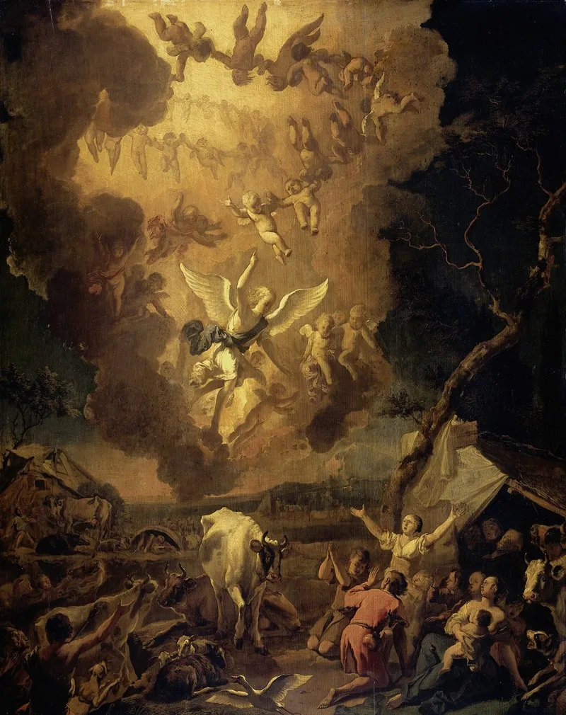The Annunciation To The Shepherds 4 Wall Art by Abraham Hondius - High-Resolution Digital Print
