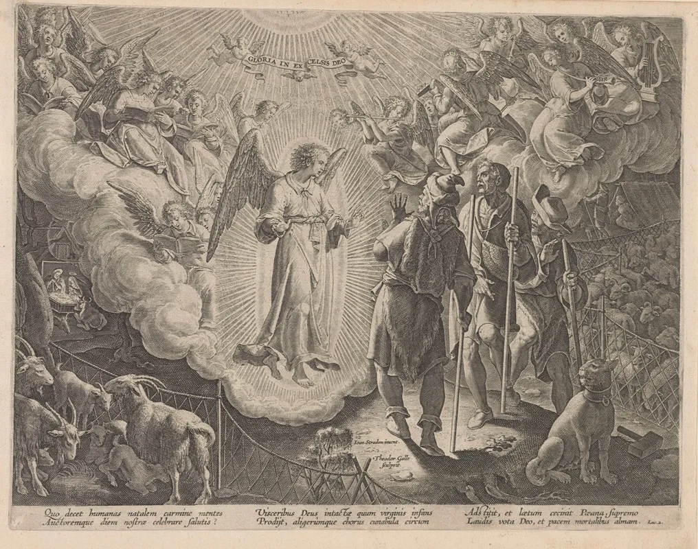 The Annunciation To The Shepherds 7 Wall Art by Stradanus - High-Resolution Digital Print