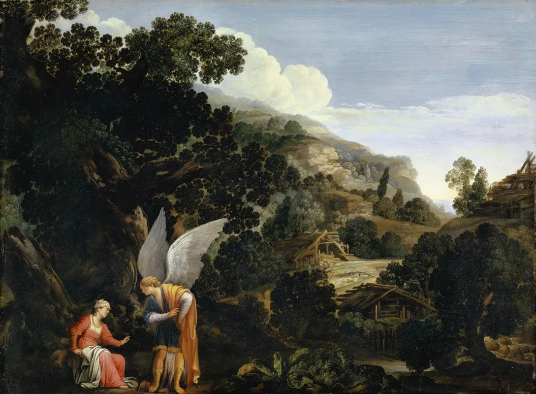 The Annunciation To The Wife Of Manoah Wall Art by Carlo Saraceni - High-Resolution Digital Print