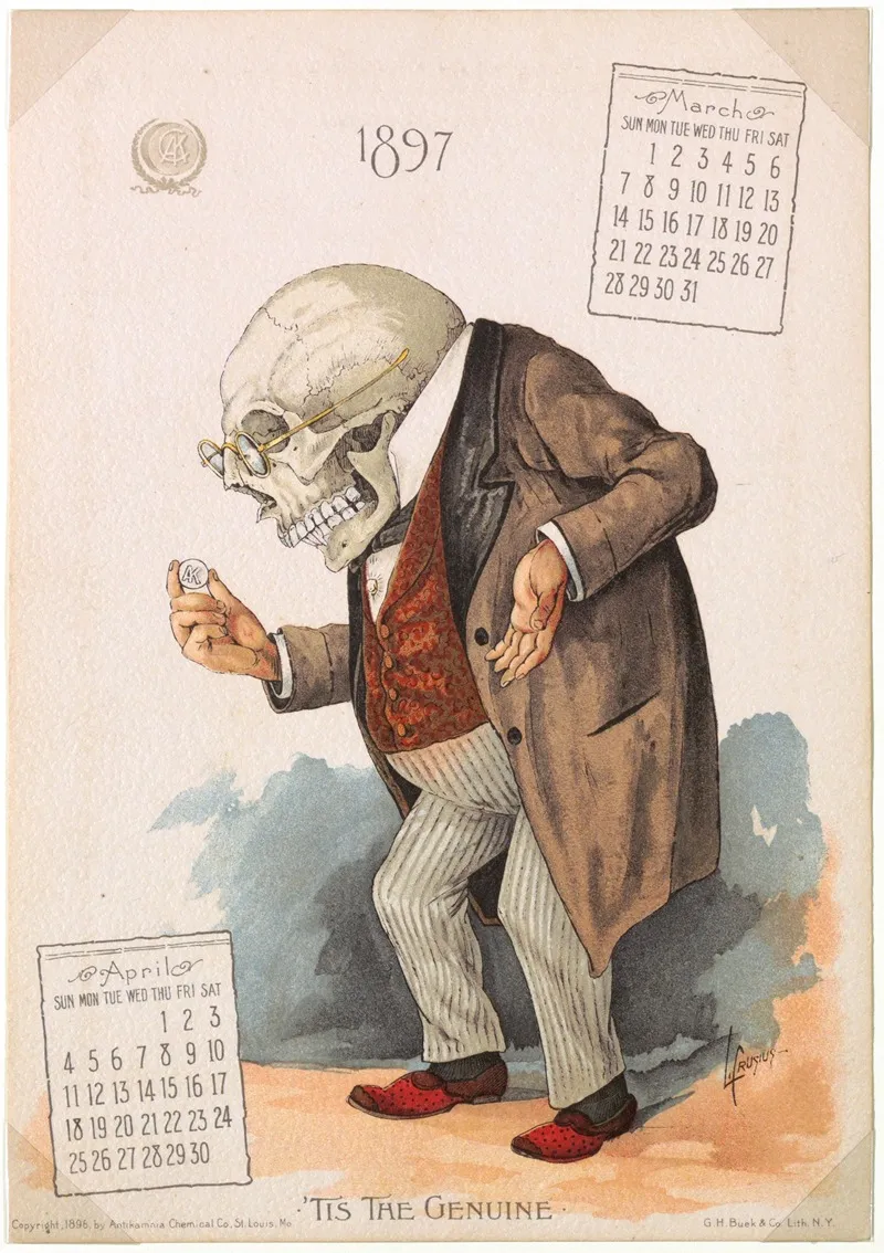 The Antikamnia Calendar Tis The Genuine Wall Art by L Crusius - High-Resolution Digital Print