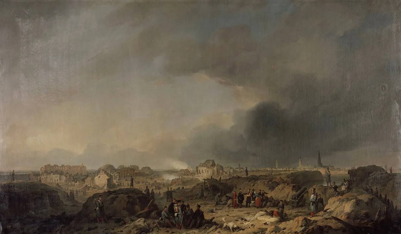The Antwerp Castle After The Bombardement In 1832 Wall Art by Ferdinand de Braekeleer - High-Resolution Digital Print