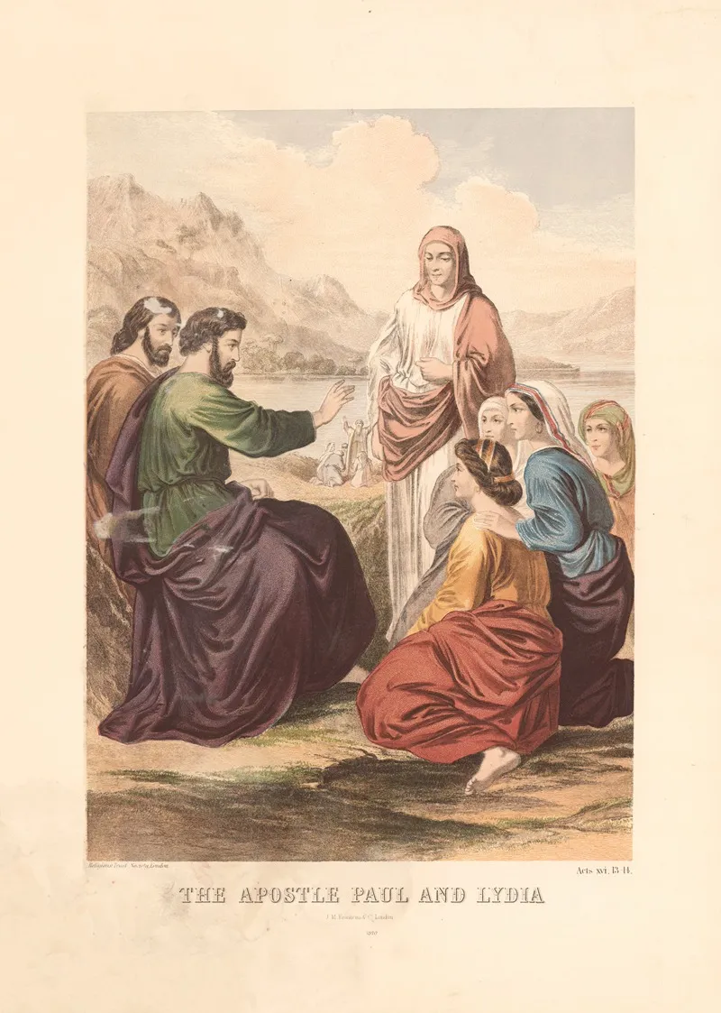 The Apostle Paul And Lydia Wall Art by Joseph Martin Kronheim - High-Resolution Digital Print