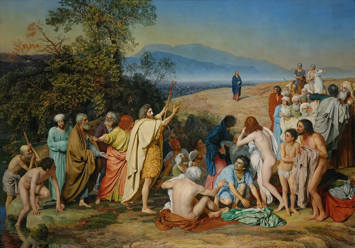 The Apparition Of Christ To The People The Apparition Of The Messiah Wall Art by Alexander Andreyevich Ivanov - High-Resolution Digital Print