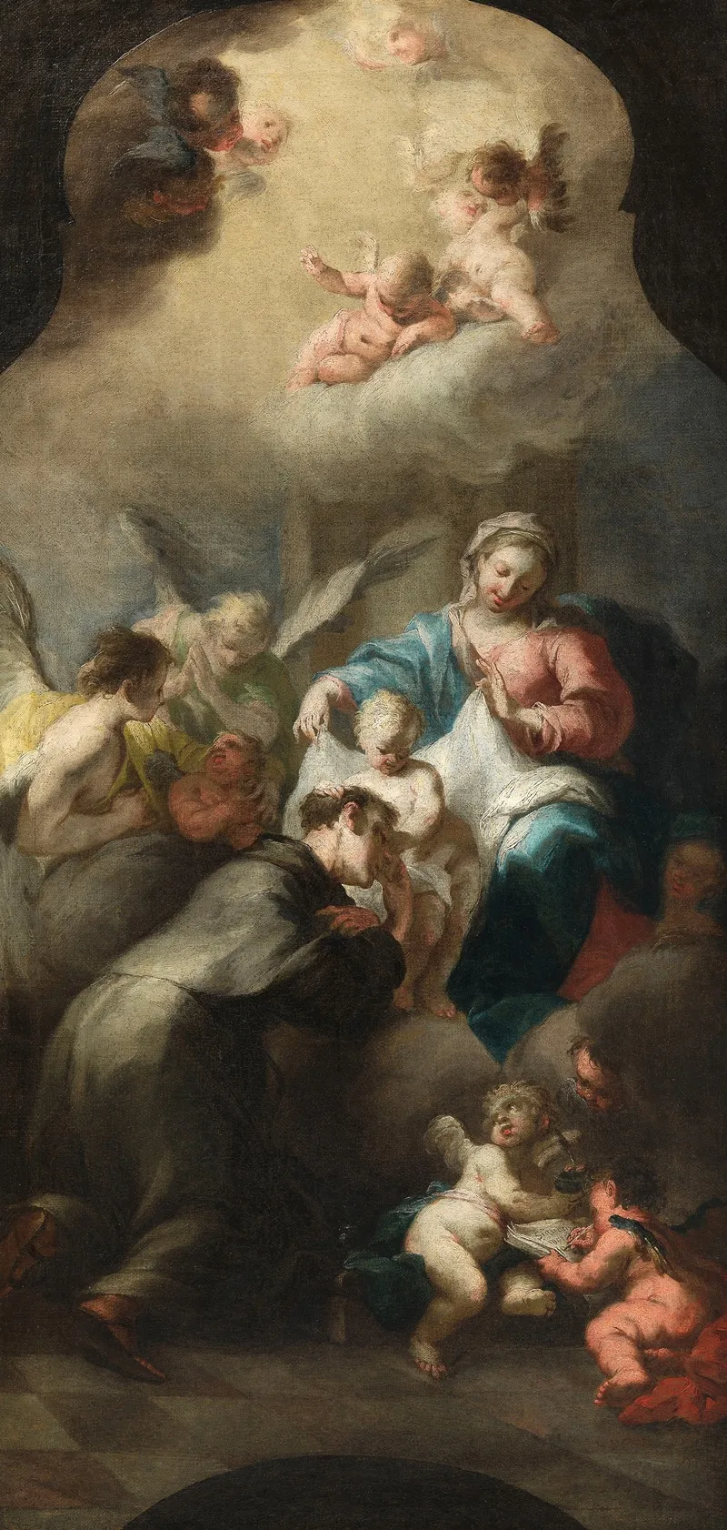 The Appearance Of The Baby Jesus And The Mother Of God To St Antonius Von Padua Wall Art by Michelangelo Unterberger - High-Resolution Digital Print