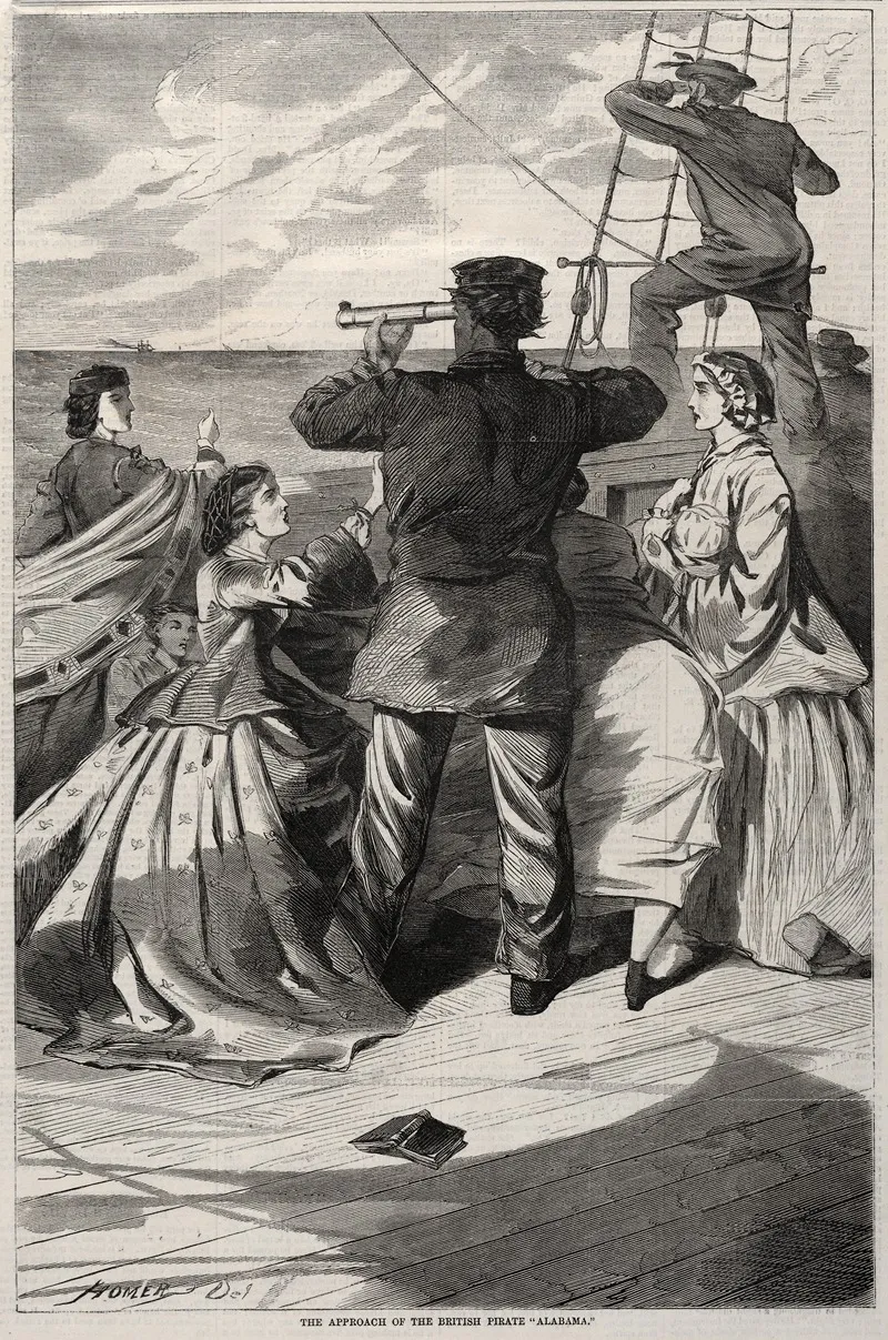 The Approach Of The British Pirate Alabama Wall Art by Winslow Homer - High-Resolution Digital Print