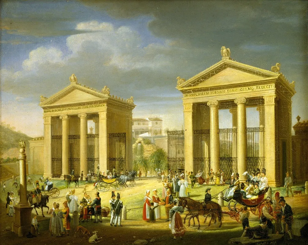 The Approach To The Villa Borghese Rome Wall Art by Francesco Diofebi - High-Resolution Digital Print