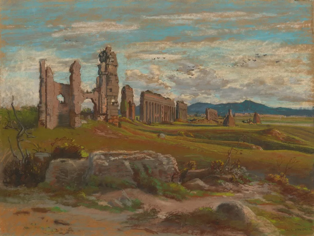 The Aqua Claudia In The Roman Campagna
