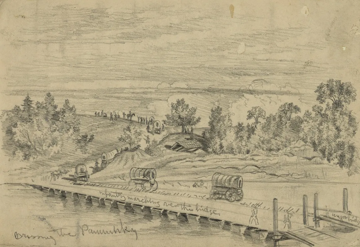 The Army Of The Potomac Crossing The Pamunkey On The March To Cold Harbor