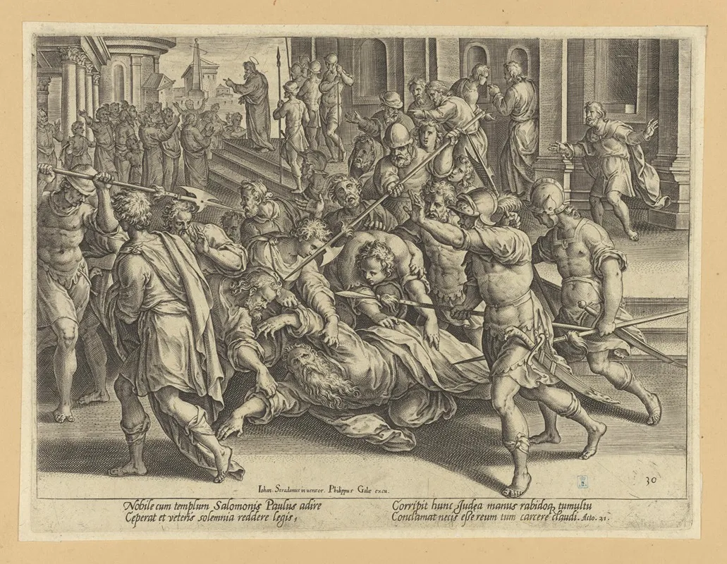 The Arrest Of St Paul Wall Art by Stradanus - High-Resolution Digital Print