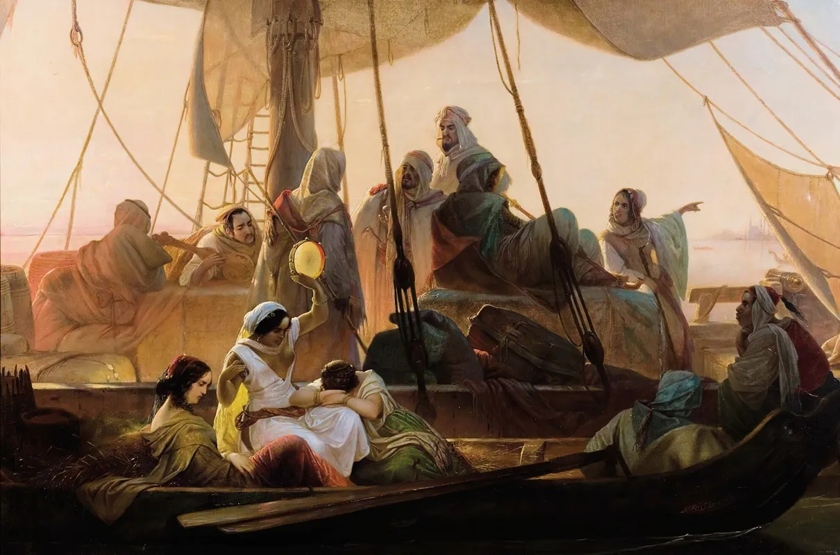 The Arrival Of The Captives Wall Art by Anton Teichlein - High-Resolution Digital Print
